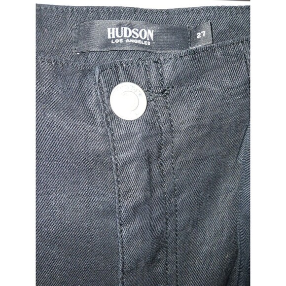 Hudson Womens Black Paper Bag Shorts 27 Linen Lyocell Spandex Tie Waist Pockets - Picture 4 of 7